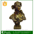 garden brass female bust statue for decoration